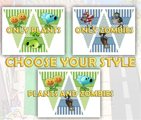 Plants Vs Zombies Happy Birthday Banner Printable