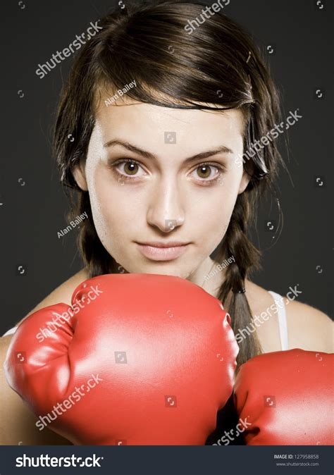 Closeup Teenage Girl Boxing Gloves Stock Photo 127958858 Shutterstock
