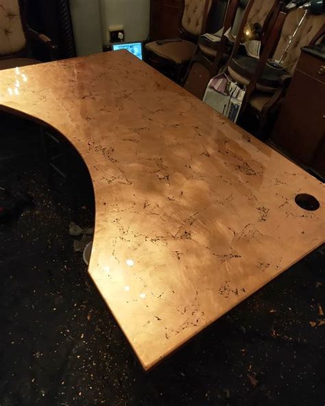 Nearly Finished With This Custom Copper Desk Top To Go On One Of Those