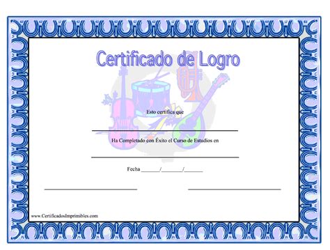 Certificado De Logro Download Printable Pdf Spanish Templateroller