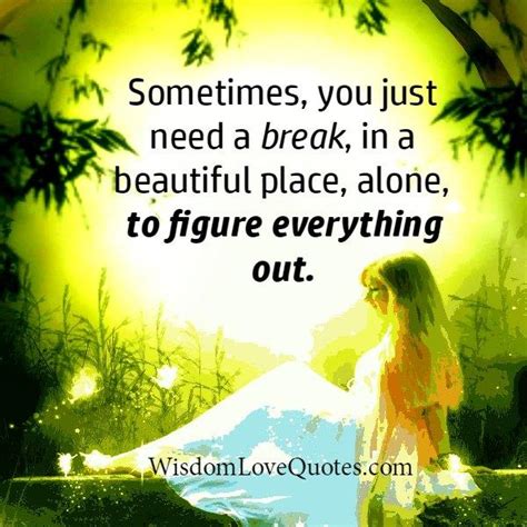 Sometimes You Just Need A Break Wisdom Love Quotes