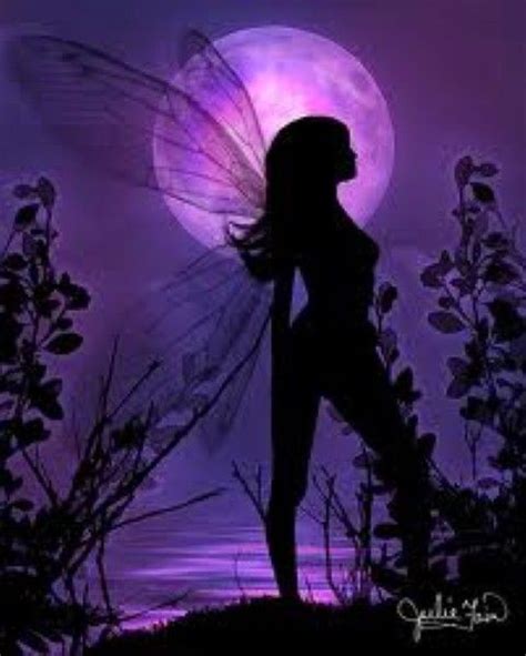 Purple Fairy In The Moonlight Moon Fairies Pinterest Fairy