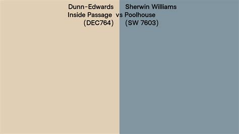Dunn Edwards Inside Passage Dec Vs Sherwin Williams Poolhouse Sw
