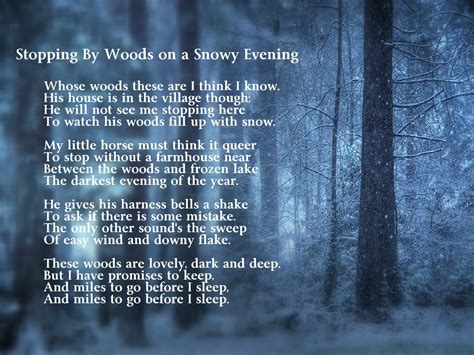 Stopping By Woods On A Snowy Evening By Robert Frost Robert Frost