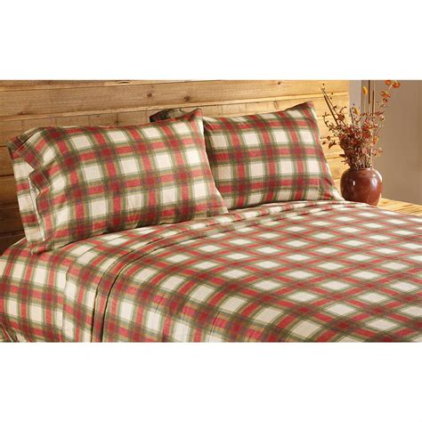 Concord Plaid Flannel Sheet Set 168714 Sheets At Sportsmans Guide