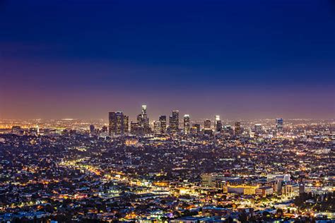4900 Los Angeles Skyline Night Stock Photos Pictures And Royalty Free
