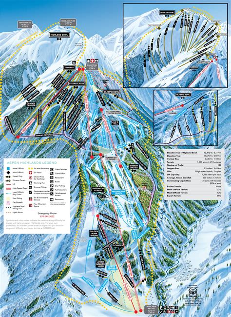 Aspen Trail Maps Ski Map Of Aspen