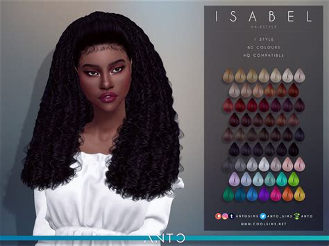 Anto Isabel Hairstyle Sims Hair Sims 4 Afro Hair Sims 4 Black Hair