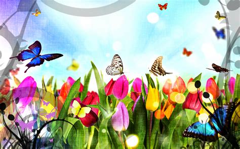 Butterfly Garden Background 5120x3200 Wallpaper
