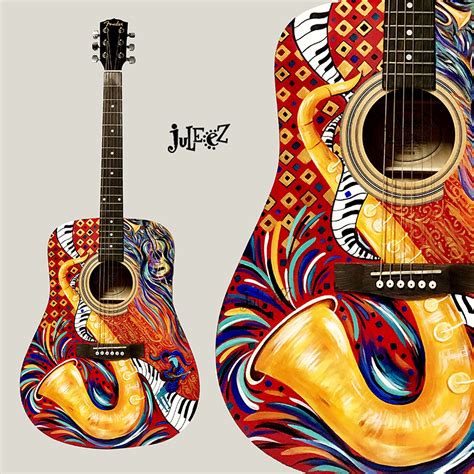 Custom Painted Guitars Stratocasters Acoustic