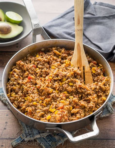 One Skillet Mexican Beef And Rice I Wash You Dry