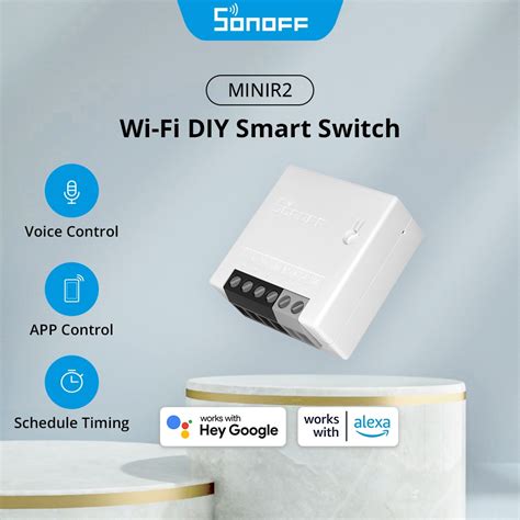 Sonoff Minir2 Wifi Diy Two Way Smart Switch Ewelink App Timing Control