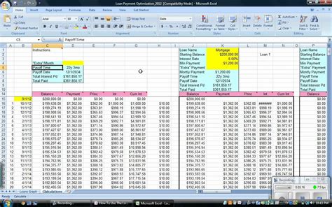 Mortgage Amortization Excel Spreadsheet Amortization Schedule