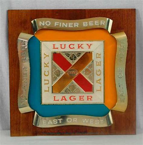 Vintage Lucky Lager Beer Sign