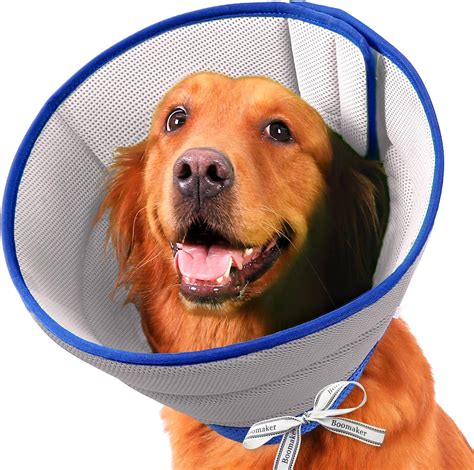 Boomaker Extra Soft Dog Cone Alternative After Surgery Breathable Dog