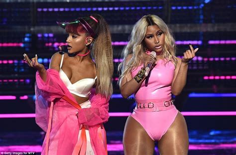 Nicki Minaj And Ariana Grande Simulate Oral Sex Act During Vma Peformance Photosvideo