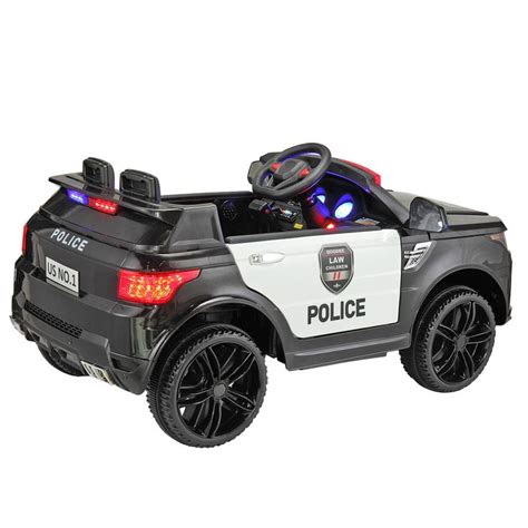 Kids Electric Ride On Police Car With Lights And Sirens Toy Police