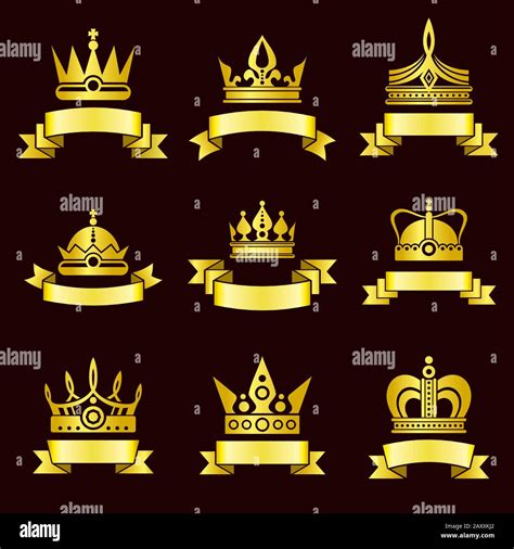 Medieval Crowns Stock Vector Images Alamy