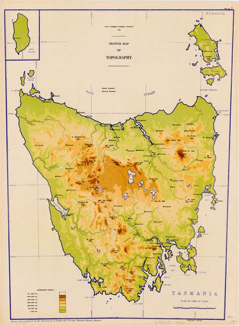 Physical Map Of Tasmania