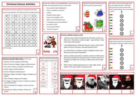 Science Christmas Activities Teaching Resources