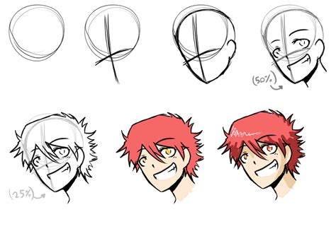 How To Draw Anime Face Step By Step For Beginners Beginner Anime Boy
