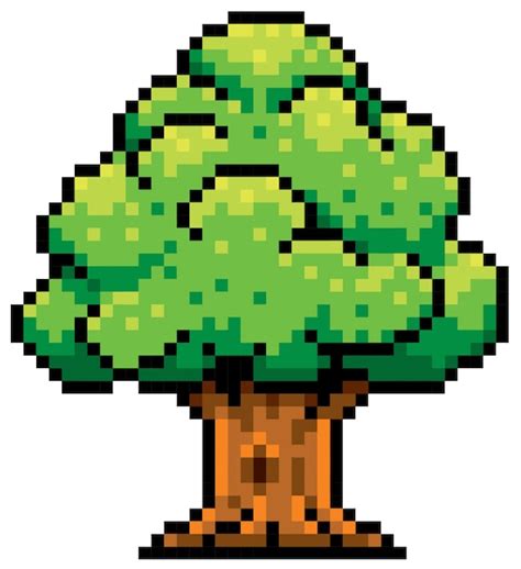 Tree Pixel Design Premium Vector