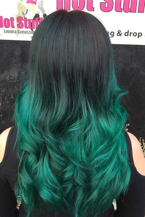 17 Great Ombre Styles For Darker Ombre Hair Green Hair Ombre Dark