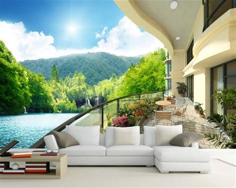 Beibehang Custom Wallpaper Beautiful Mountain Scenery