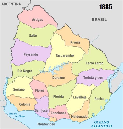 Mapas Dos Departamentos Do Uruguai Enciclopédia Global™