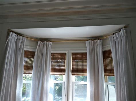 Bow Window Curtains Pinterest Bay Treatments For Curved Curtain Rod