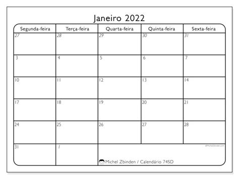Calendário De Janeiro De 2022 Para Imprimir 46sd Michel Zbinden Br