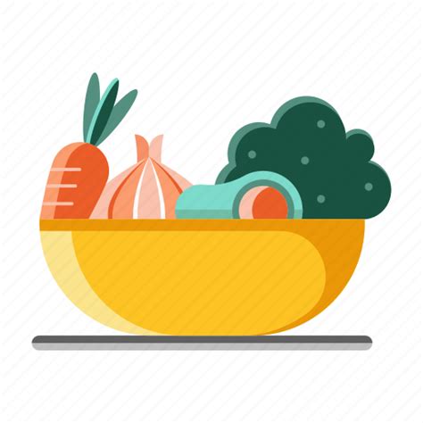 Eat Food Healthy Life Organic Salad Vegetable Vegetarian Icon