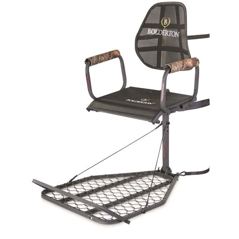 Guide Gear Deluxe Hang On Tree Stand Padded Armrests Flip Up Footrest