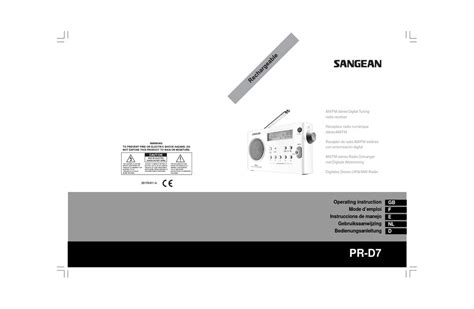 Sangean Pr D7 Operating Instruction Pdf Download Manualslib