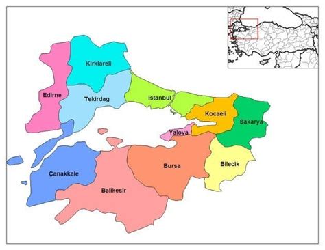 Marmara B Lgesindeki Illerimizin Adlar N Belirleyiniz Illeri Avrupa