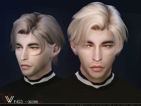The Sims Resource Wings Oe0818 Hair Sims 4 Hairs