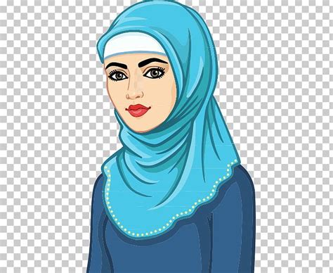 Hijab Muslim Islam Png Clipart Animation Aqua Beauty Cartoon