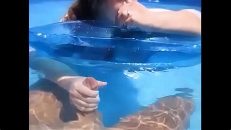 Nasty Wife Give Husband Handjob In Pool Underwater And Make Him Cum