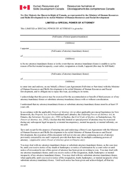 2021 Limited Power Of Attorney Form Fillable Printable Pdf And Forms