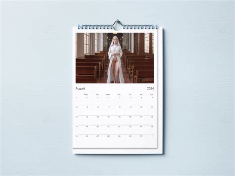Calendar Nude Art Praying Church Book Monthly Female Model Nude Art