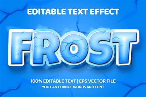 Premium Vector Frost Editable Text Style Effect