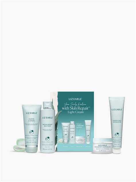 Liz Earle Your Daily Routine With Skin Repair Light Cream Kit Modesens