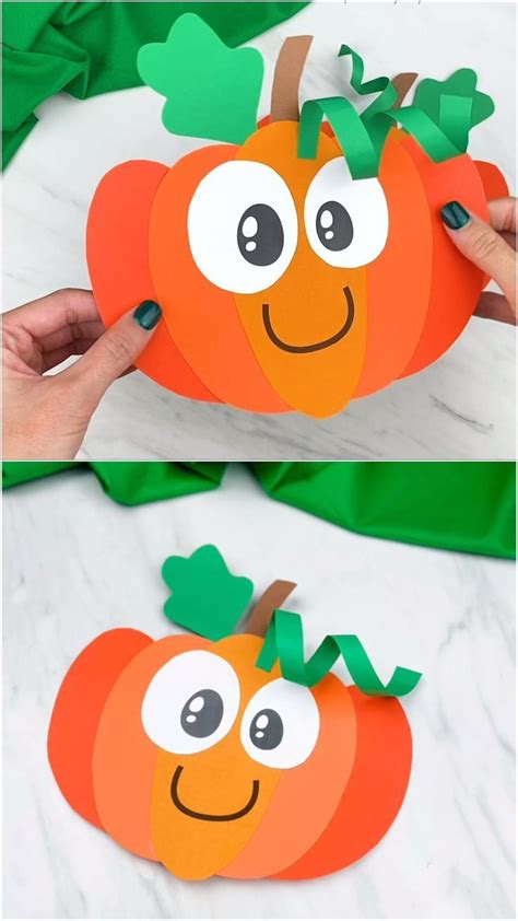 Pumpkin Craft For Preschoolers Free Template Preschool Crafts Fall