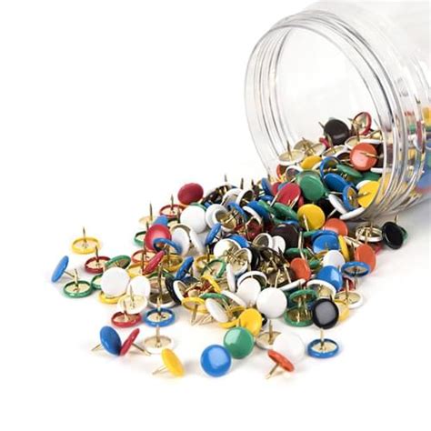 Essentials Mm Coloured Drawing Pins