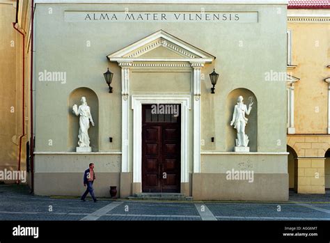 Entrance To The Vilnius University Vilniaus Universitetas Lithuania