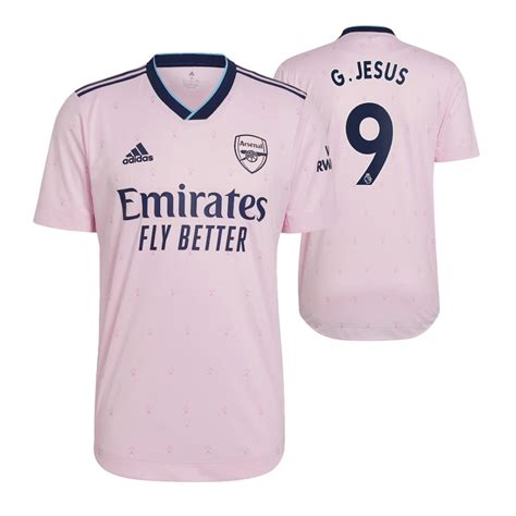 Custom Arsenal Jersey 2022 23 Third Pink Authentic