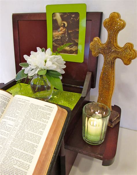 Catholic Home Altar Wooden 2 Levels Personalize Portable Etsy