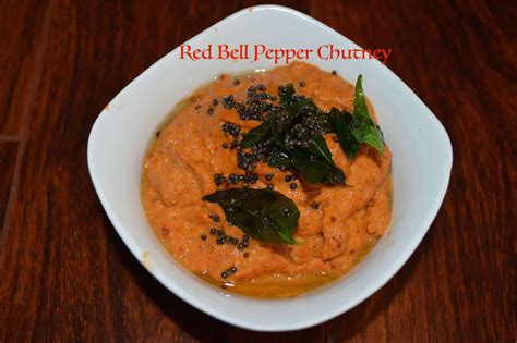 Red Bell Pepper Chutney Recipecapsicum Chutney Indian Veggie Delight