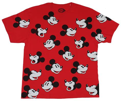 Disney Mickey Mouse Mens T Shirt Expressions Of Mickey Allover