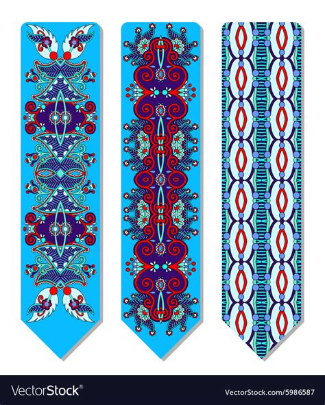 Floral Decorative Ethnic Paisley Bookmark Vector Image